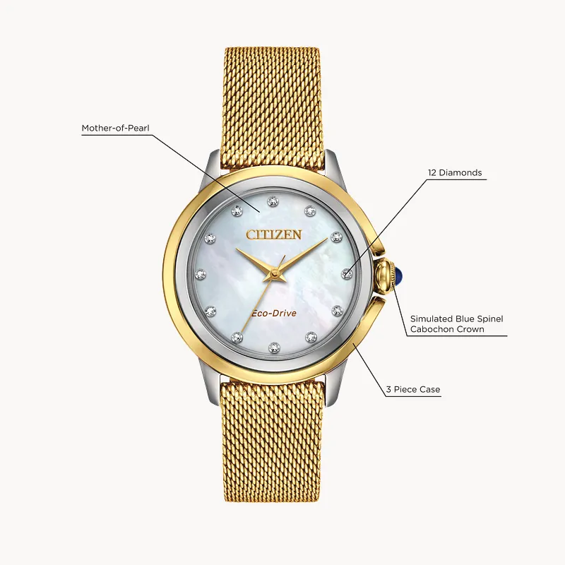 ★在庫・レアアイテム逆輸入CITIZEN Ladies Watch EJ4273-54A Citizen Ceci Ladies Eco-Drive White Dial Stainless Steel